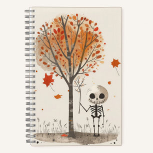 Carnet Aquarelle Squelette mignonne et Halloween Éffrayan