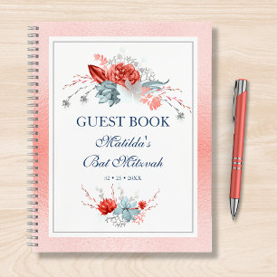 Carnet Aquarelle Succulent Floral Bat mitzvah botanique