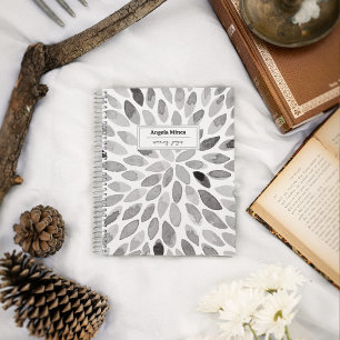 Carnet Aquarelle traits noir & blanc personnalisable