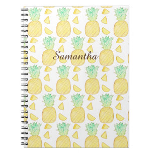 Carnet Aquarelle tropicale ananas