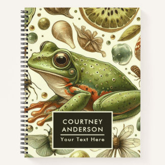 Carnet Aquarelle vintage de grenouille