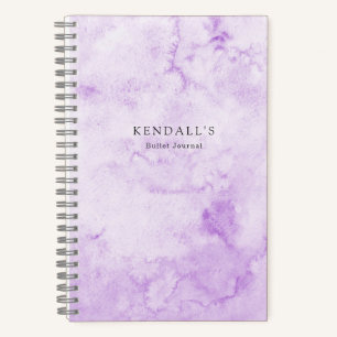Carnet Aquarelle violette élégant
