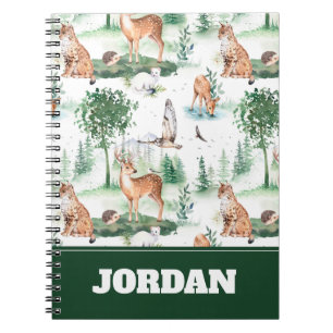 Carnet Aquarelle Woodland Baby Motif animal