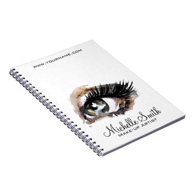 Carnet Aquarelle yeux de foudre extension maquillage marq (Côté Droit)