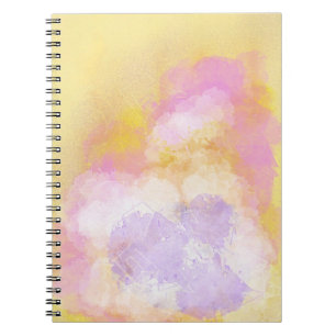 Carnet Aquarelles abstraites - arrière - plan orange