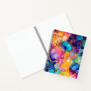 Carnet Aquarelles d'alcool coloré arrière - plan