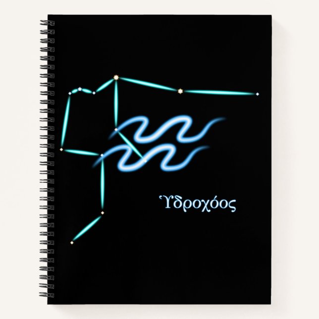 Carnet Aquarius Constellation Zodiac (Devant)