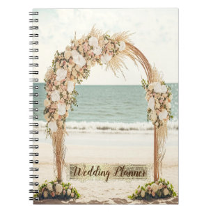Carnet Arbor de mariage de plage Roses Dentelle