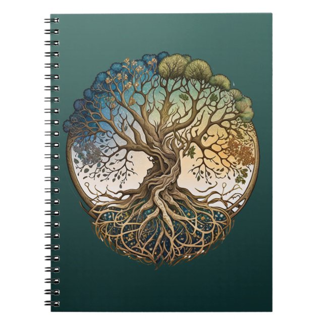 Carnet Arbre à quatre saisons Arbre à Imaginaire de vie A (Devant)