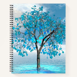 Carnet Arbre bleu cristal