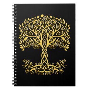 Carnet Arbre Celtique Jaune