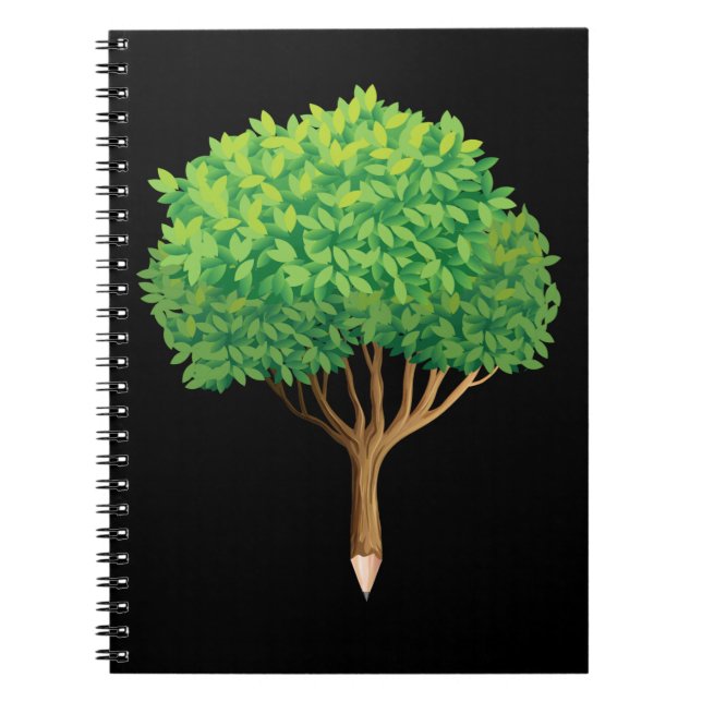 Carnet Arbre Crayon Inspiration Nature Artiste Lover (Devant)