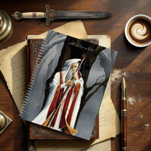 Carnet Arbre de chêne corbeau sorcier blanc mystique fant