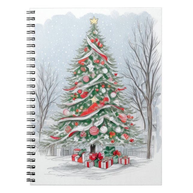 Carnet Arbre de Noël contemporain (Devant)