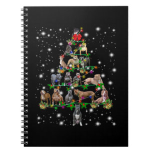 Carnet Arbre De Noël Pitbull Couvert D'Une Lampe De Feu
