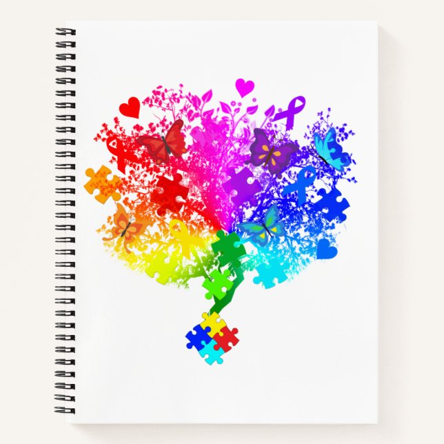 Carnet Arbre de spectre autistique (Devant)