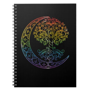 Carnet Arbre de vie Cresent Moon Phases Mandala Yoga Cade