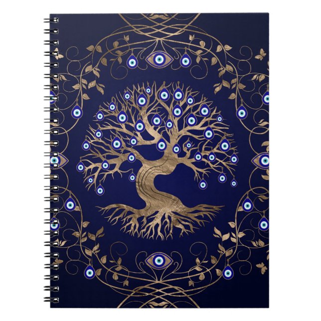 Carnet Arbre de vie OEil mal ornament (Devant)