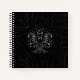 Carnet Arbre de vie - Yggdrasil aux corbeaux