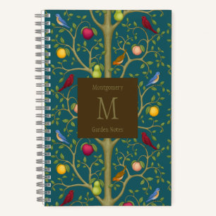 Carnet Arbre des trésors vivants Monogrammé 14x21,5 cm