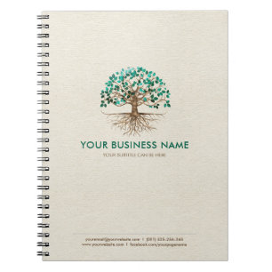 Carnet Arbre doré de la vie - Yggdrasil - Feuilles malach