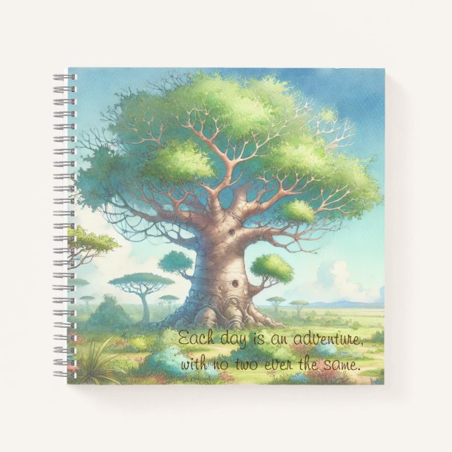 Carnet Arbre du baobab et devis (Devant)