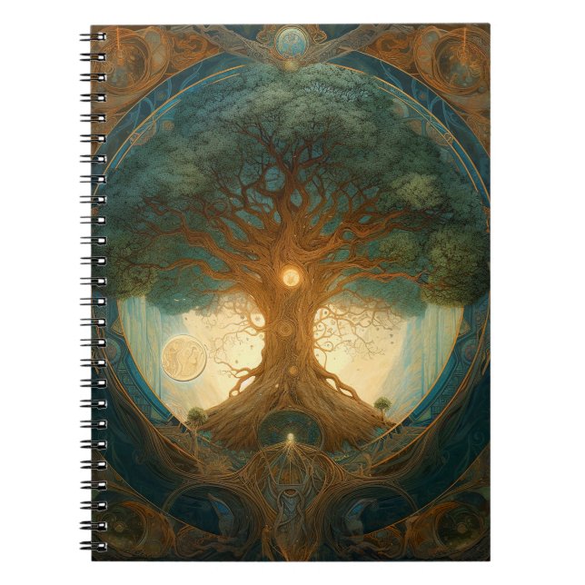 Carnet Arbre Magique De Vie Nature Surréelle Art (Devant)