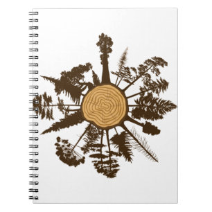 Carnet Arbre Tronc Section de croissance Cercles Pins Arb
