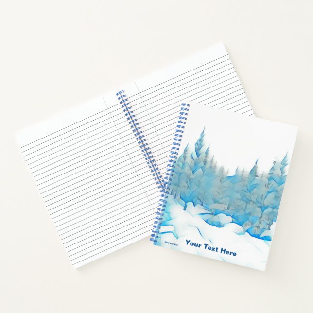 Carnet Arbres bleus neigeux (Intérieur)