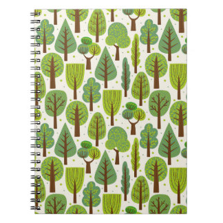 Carnet Arbres d'été : Motif vert sans joint