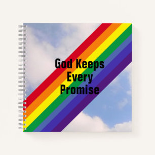 Carnet Arc en ciel dans le ciel Inspirationnel Bible Vers