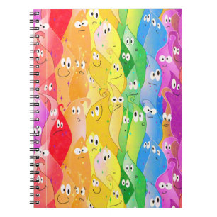 Carnet Arc-en-ciel Émotive les monstres mignons en couleu