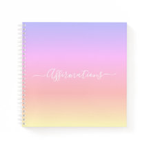 Arc-en-ciel Pastel avec Affirmations liées blanche