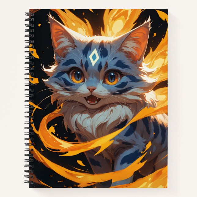 Carnet Arcane Ember : Le Kitten Flamebound Familier (Devant)