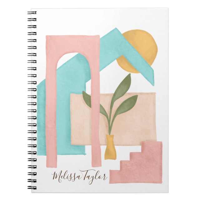Carnet Architecture d'art Abstrait Illustration Moderne (Devant)