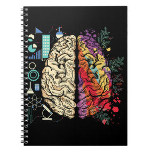Carnet Architecture de la science du cerveau colorée Art