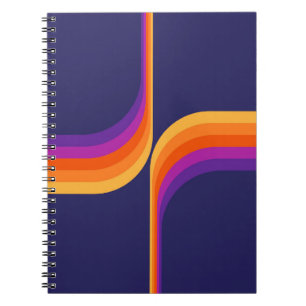 Carnet Arcs colorés de style rétro