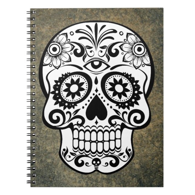 Carnet Ardoise à sucre noir et blanc (Devant)