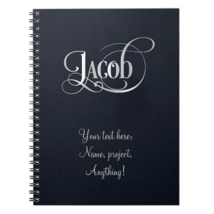 Carnet Argent tourbillonnant personnalisé de Jacob de