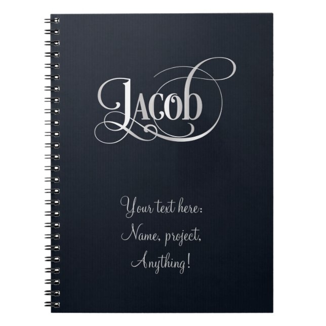 Carnet Argent tourbillonnant personnalisé de Jacob de (Devant)