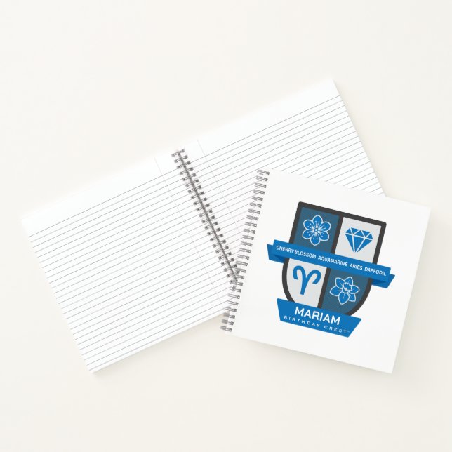 Carnet Aries Birthday Crest™ for March 21-31 (Intérieur)