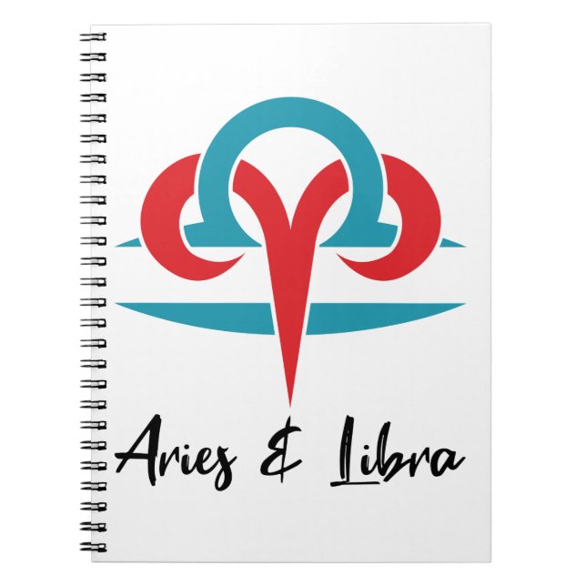 Carnet Aries et Libra Couples Zodiac Horoscope Astrologie (Devant)
