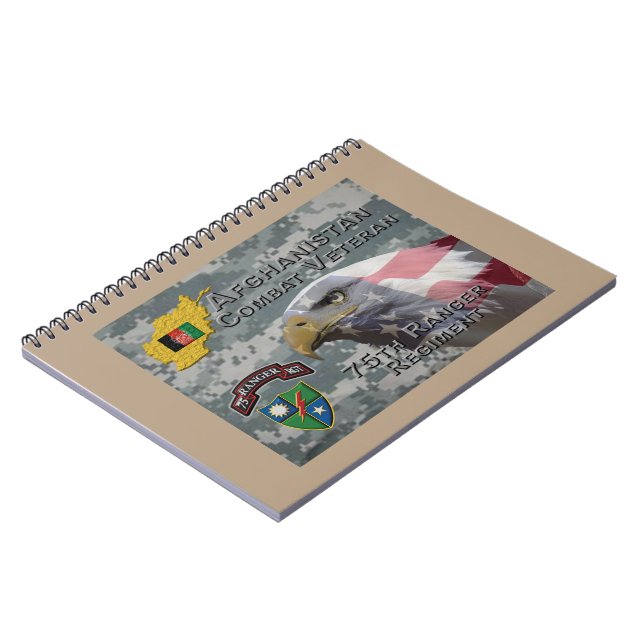 Carnet Armée afghane de combat 75e régiment de Rangers (Côté gauche)