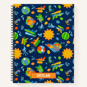 Carnet Armes à eau ballons d'été enfants motif