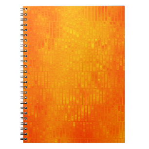 Carnet Arrière - plan abstrait en mosaïque orange brillan