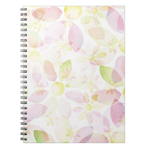 Carnet Arrière - plan conçu de fleur d'aquarelle, textu