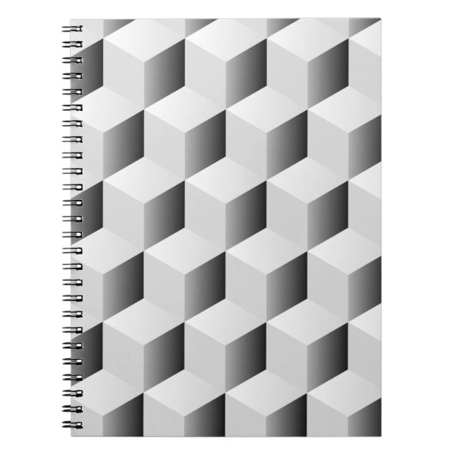 Carnet Arrière - plan cube conception isométrique (Devant)