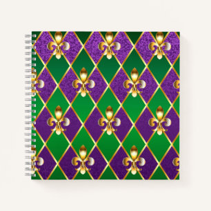 Carnet Arrière - plan de bijoux Mardi Gras