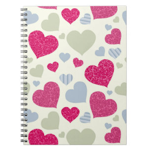 Carnet Arrière - plan de coeurs