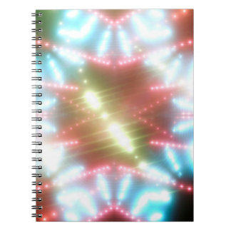 Carnet arrière - plan de néon brillant abstrait avec pout